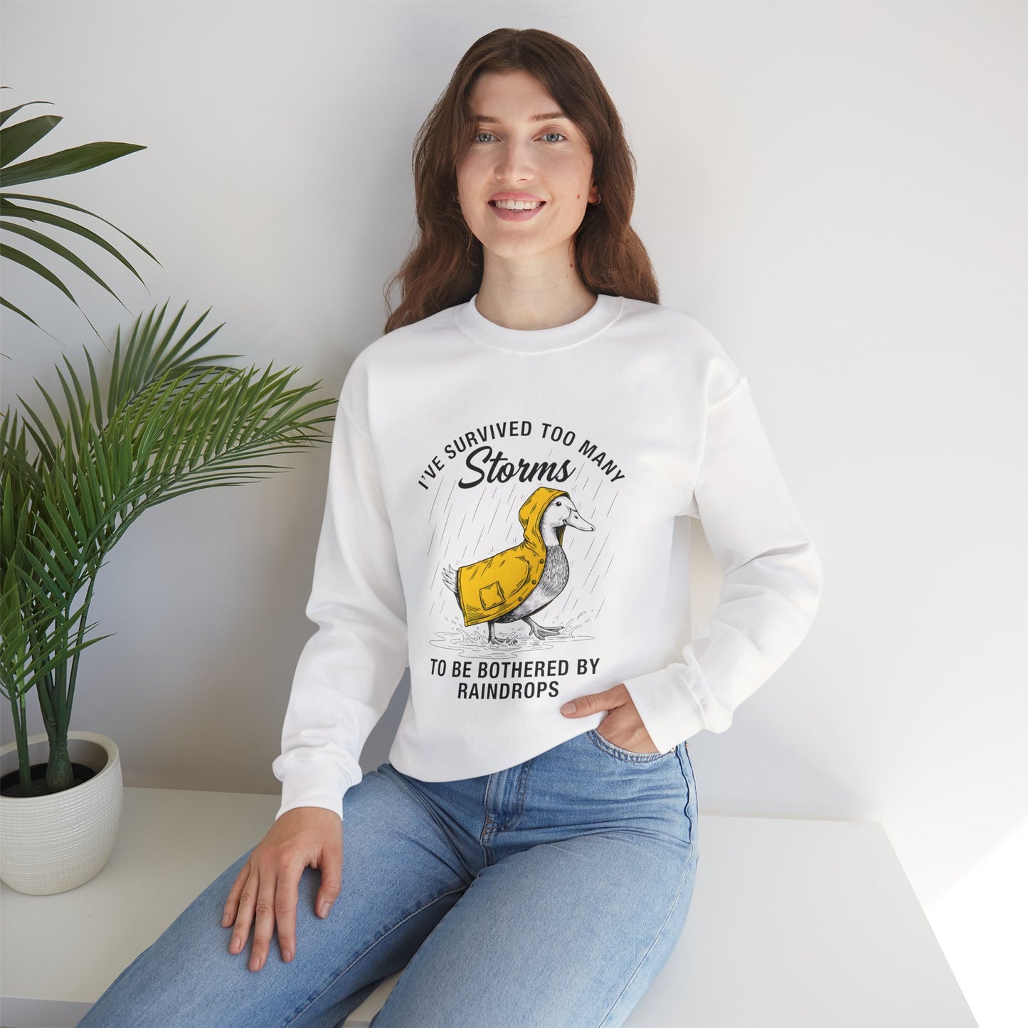 I have Survived Too Many Storms to Be Bothered by Raindrops sweatshirt