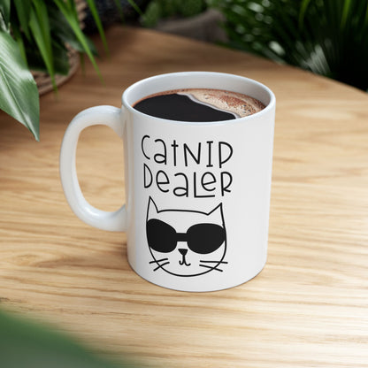Cat Decaf Mug | Cute Black Cat Coffee Ceramic Mug