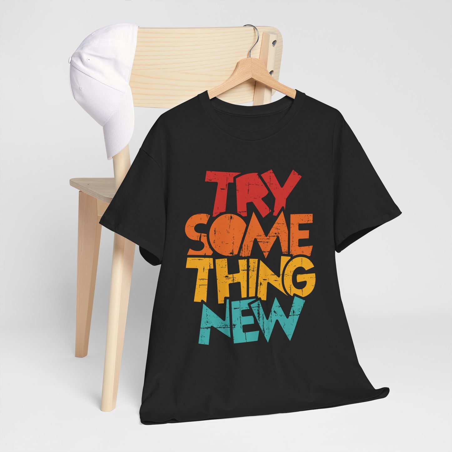 Try Something New T-Shirt - Motivational Colorful Basketball Quote Tee | Inspirational Shirt