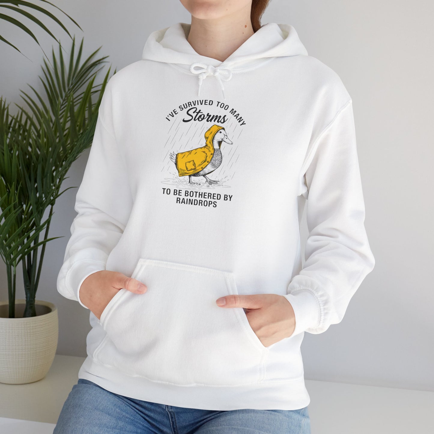 Seagull in Raincoat illustration Hoodie | i am Sorry I Took So Long to Storms sweatshirt