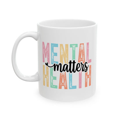 Mental Health Awareness Mug | Pastel Block Letter Design