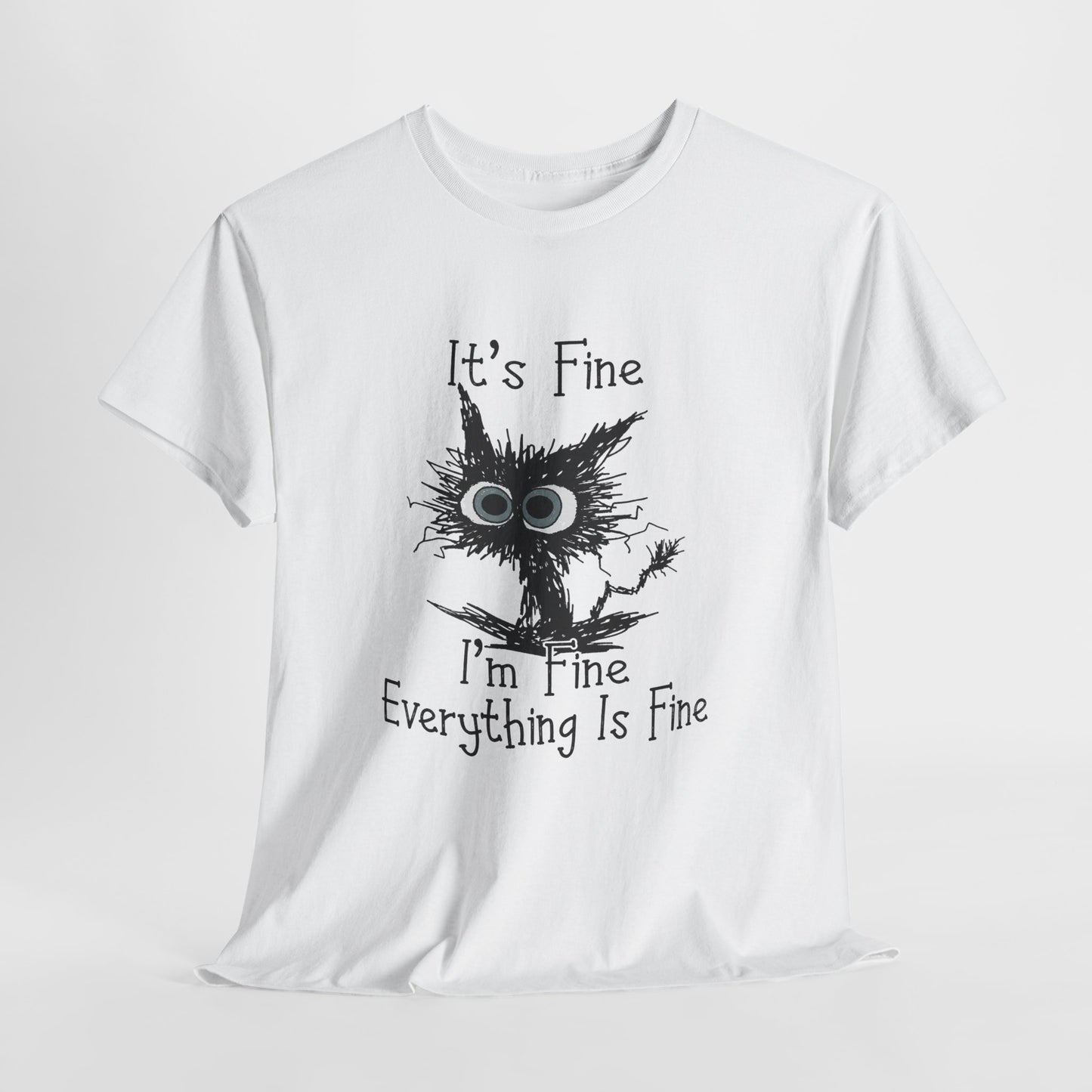 T-Shirt — "It's Fine" Funny Scruffy Owl Graphic Tee