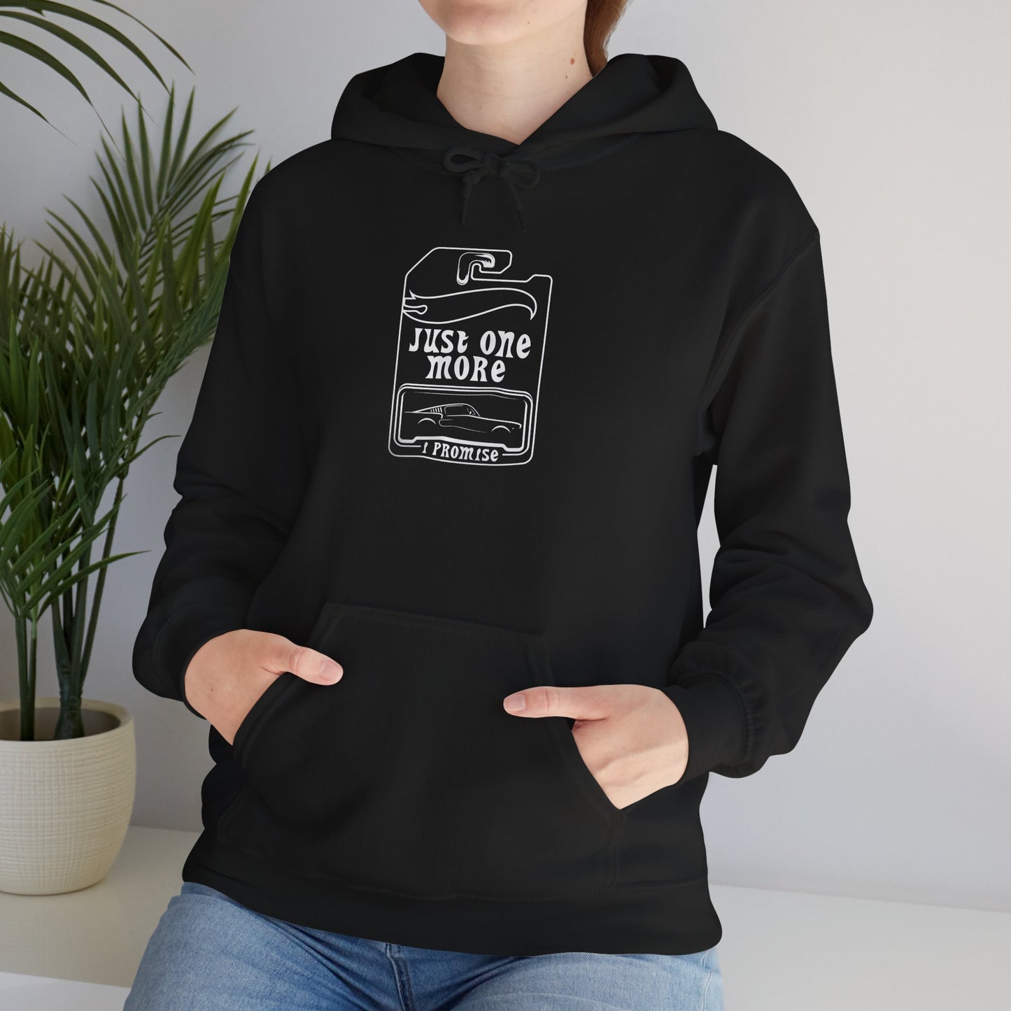 Just One More Cigarette Hoodie | Vintage Lighter Illustration, Smoking Graphic