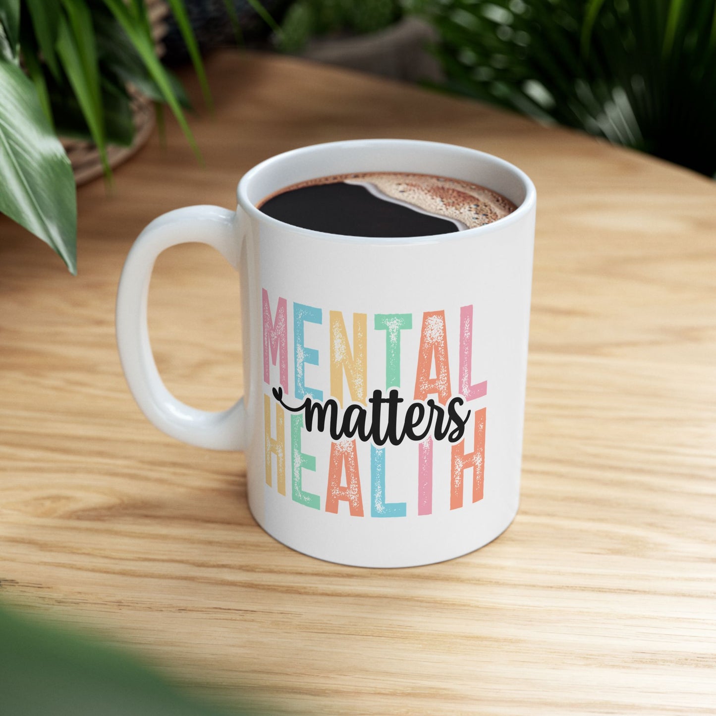 Mental Health Awareness Mug | Pastel Block Letter Design