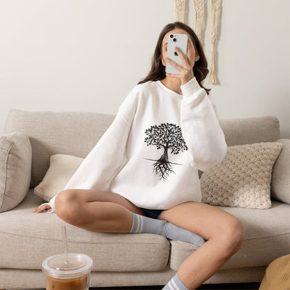 Tree of Life illustration Crewneck Sweatshirt | Rooted botanical design