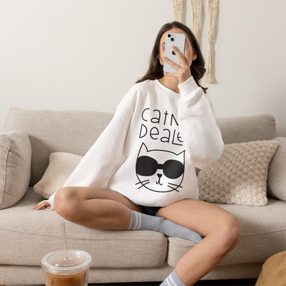 Catnip Dealer Sweatshirt | Cat with Sunglasses Crewneck