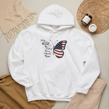 American Flag Butterfly Hoodie | Made with Heart, The Patriot Thing About You