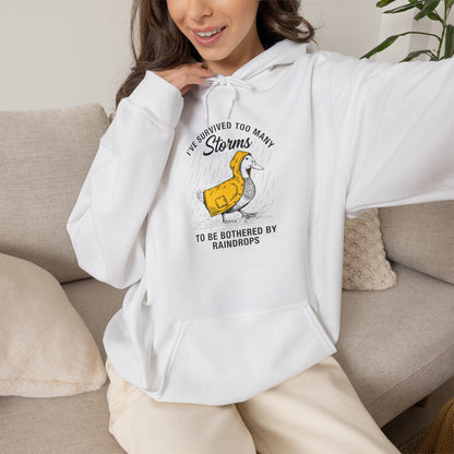 Seagull in Raincoat illustration Hoodie | i am Sorry I Took So Long to Storms sweatshirt