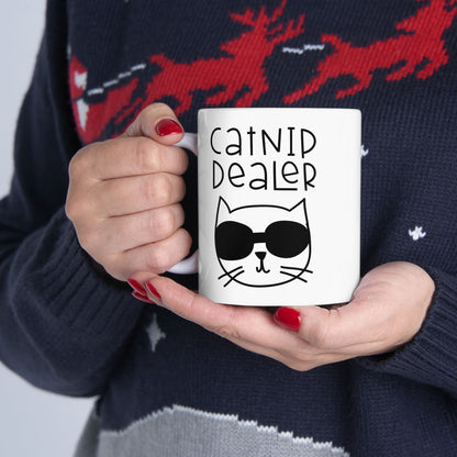 Cat Decaf Mug | Cute Black Cat Coffee Ceramic Mug