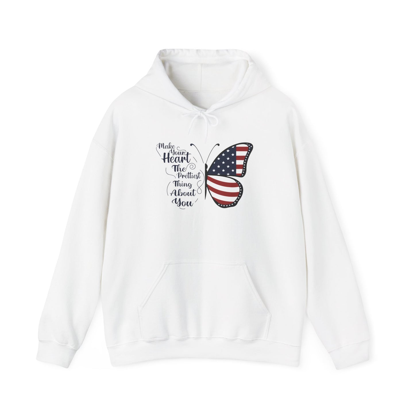 American Flag Butterfly Hoodie | Made with Heart, The Patriot Thing About You