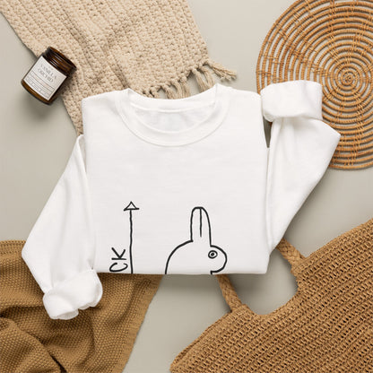 Duck vs Rabbit Diagram Sweatshirt | Optical Illusion Illustration