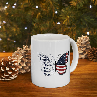 American Flag Cowboy Boot Mug | Patriotic Western Coffee Cup