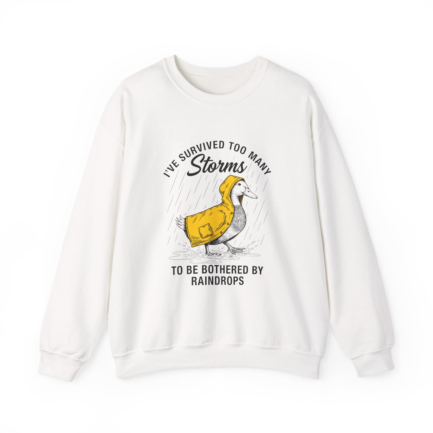 I have Survived Too Many Storms to Be Bothered by Raindrops sweatshirt