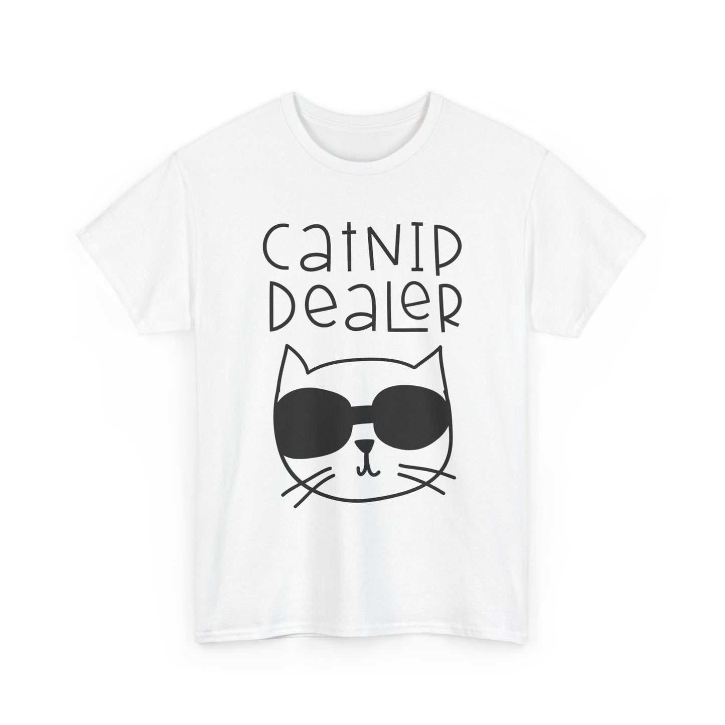 Catnip Dealer T-Shirt — Funny Cat Lover Tee with Sunglasses Cat Graphic