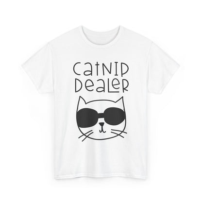 Catnip Dealer T-Shirt — Funny Cat Lover Tee with Sunglasses Cat Graphic