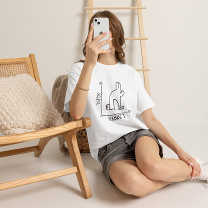 Duck Rabbit Optical Illusion T - Shirt