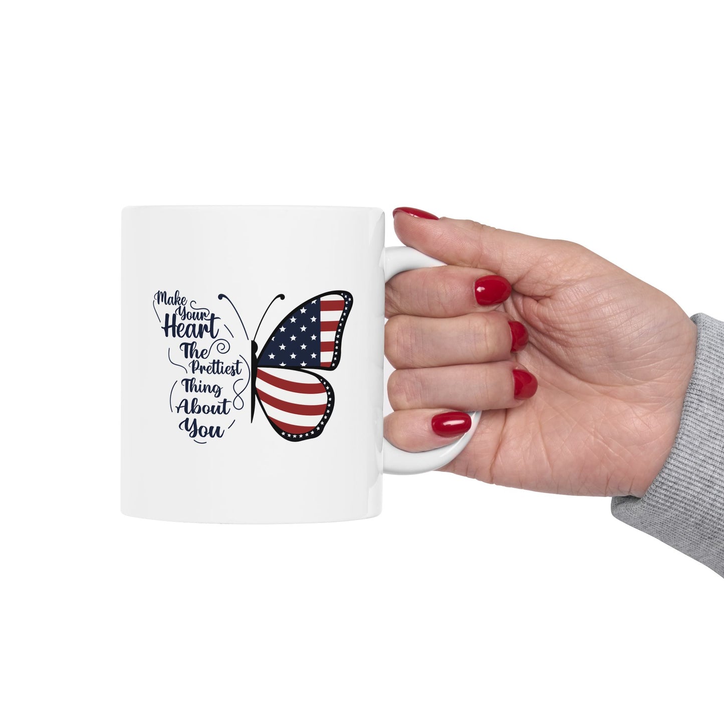 American Flag Cowboy Boot Mug | Patriotic Western Coffee Cup