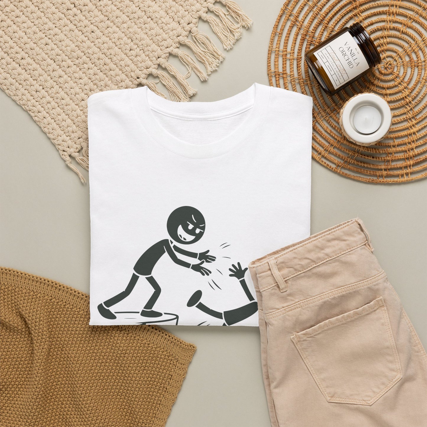 Some People Just Need A Push Tee | Funny Stick Figure Humor T-Shirt
