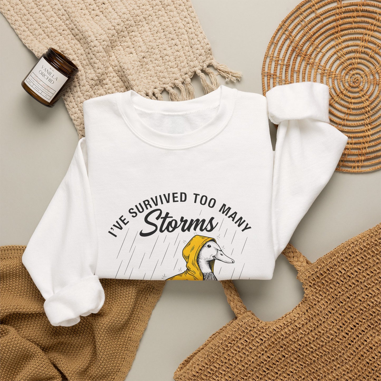 I have Survived Too Many Storms to Be Bothered by Raindrops sweatshirt