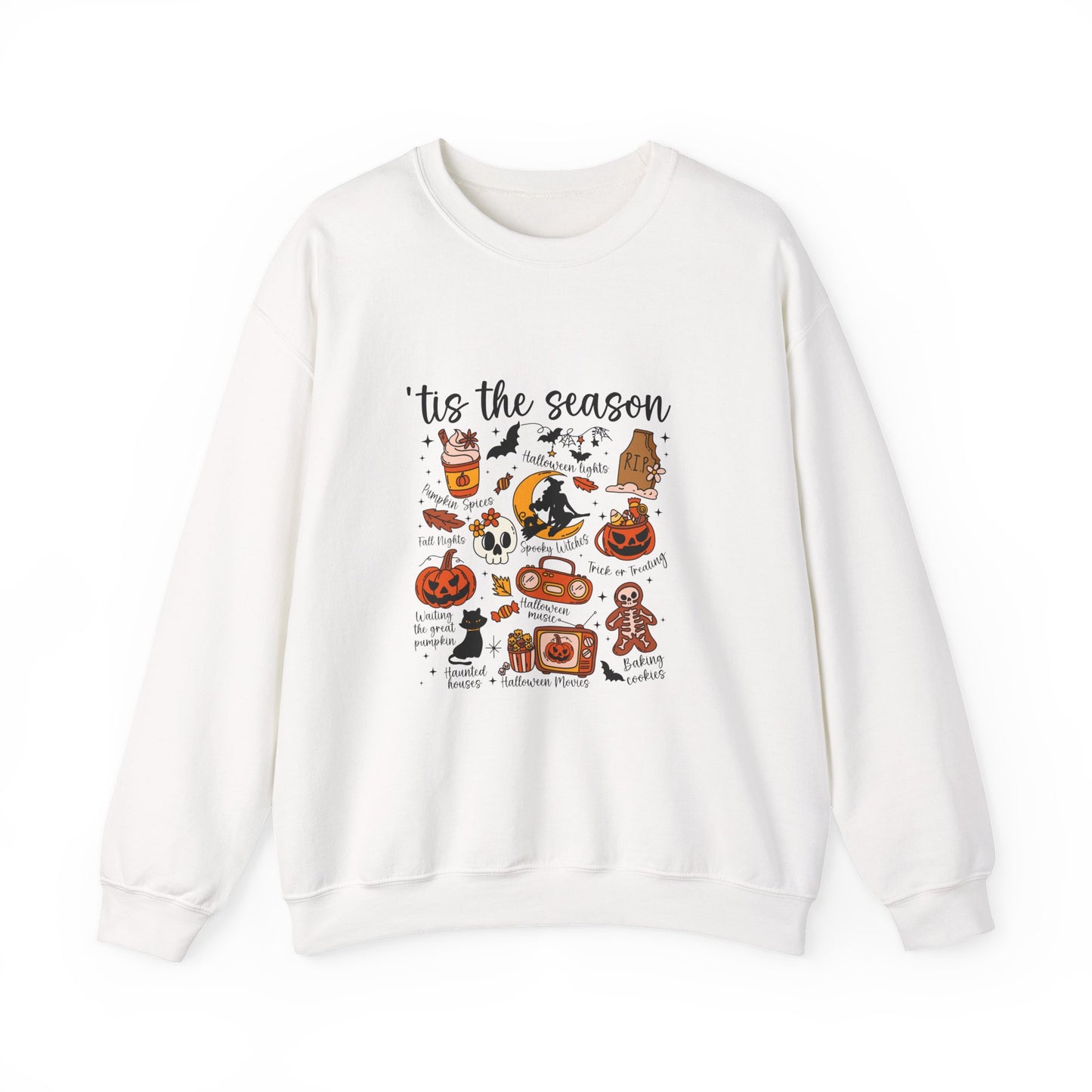 Tis the Season Halloween Candy Autumn Icons Sweatshirt | Fall Cozy Crewneck