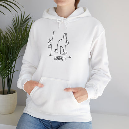 Funny Rabbit Diagram Hoodie | Cute Minimal Sketch Bunny Graph Hoodie