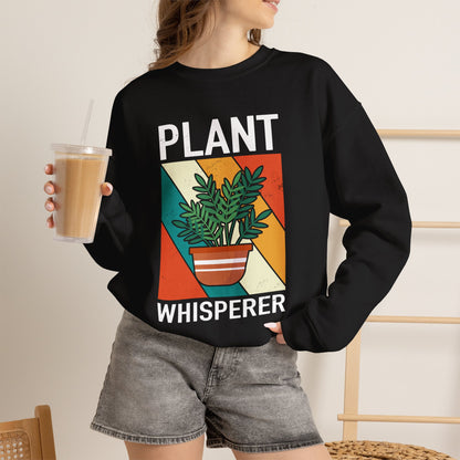 Plant Whisperer Sweatshirt | Retro Potted Plant Graphic