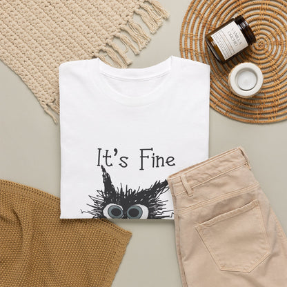 T-Shirt — "It's Fine" Funny Scruffy Owl Graphic Tee