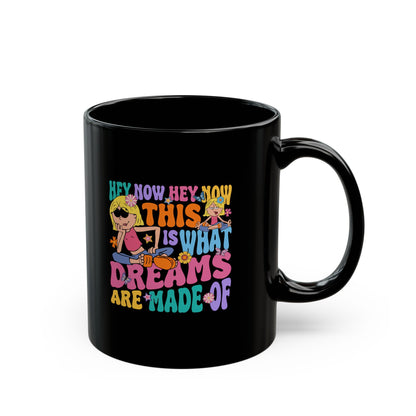 Retro 'This Is What Dreams Are Made Of' Mug | Black Ceramic Coffee Cup