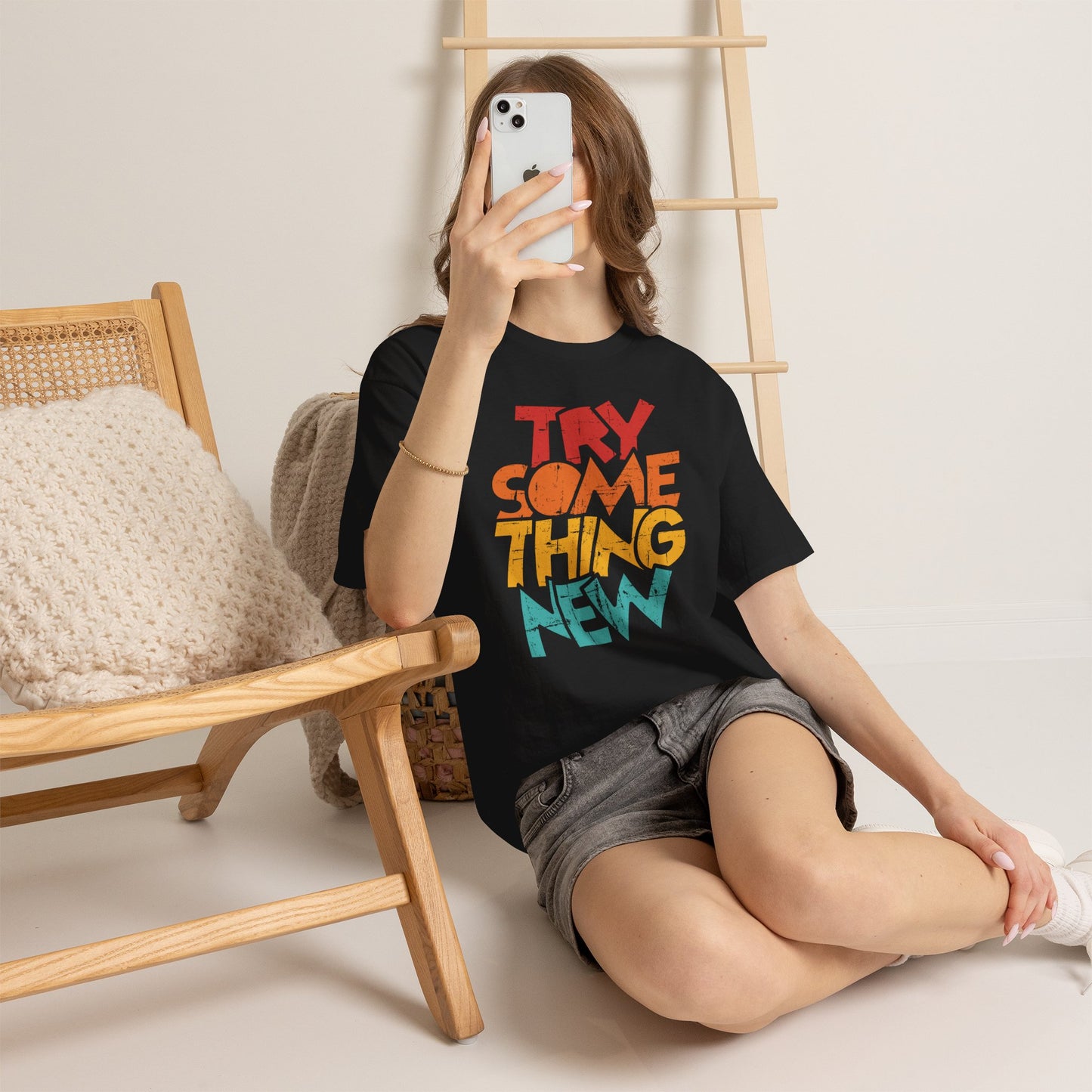 Try Something New T-Shirt - Motivational Colorful Basketball Quote Tee | Inspirational Shirt