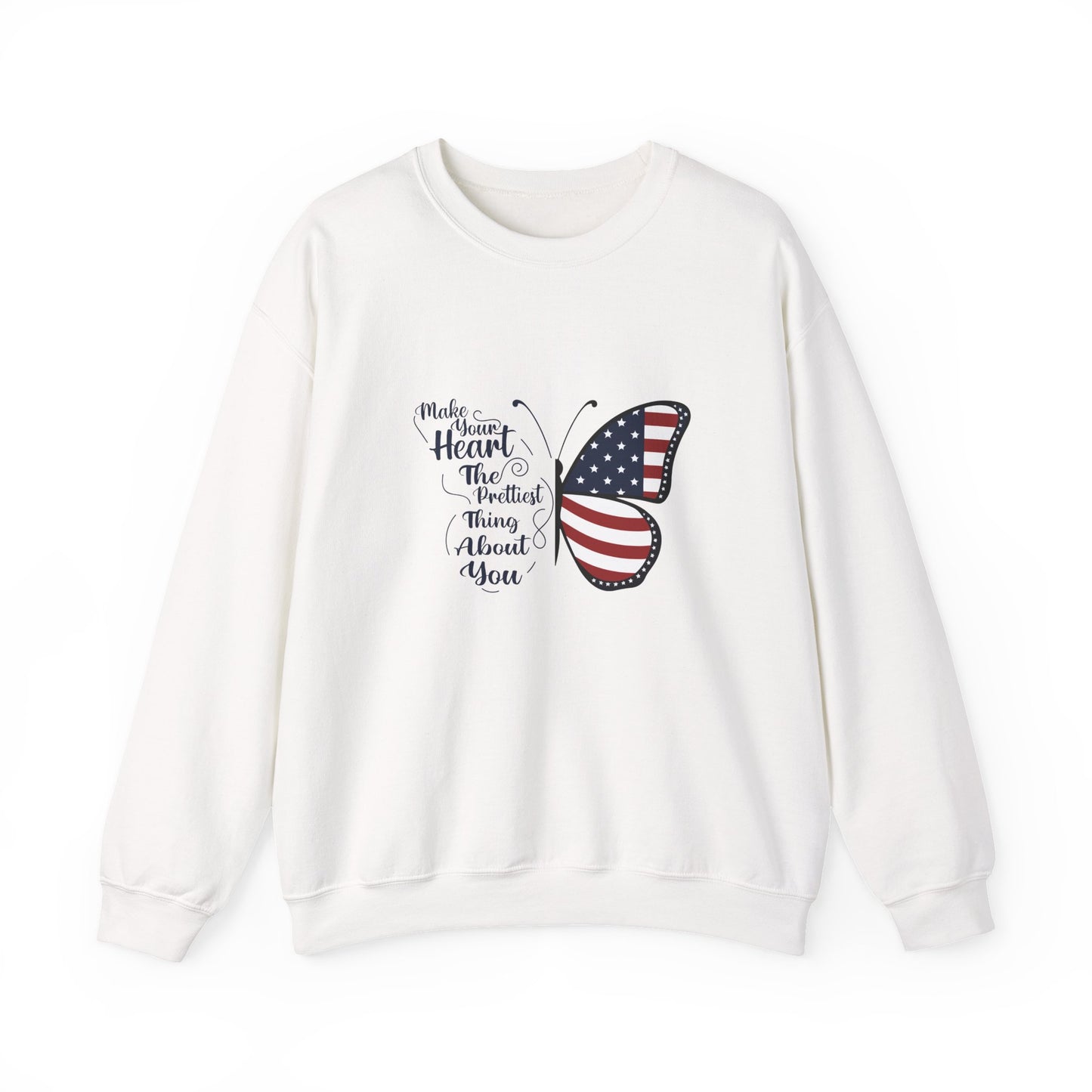 American Flag Butterfly sweatshirt | Patriotic butterfly design