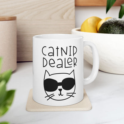 Cat Decaf Mug | Cute Black Cat Coffee Ceramic Mug