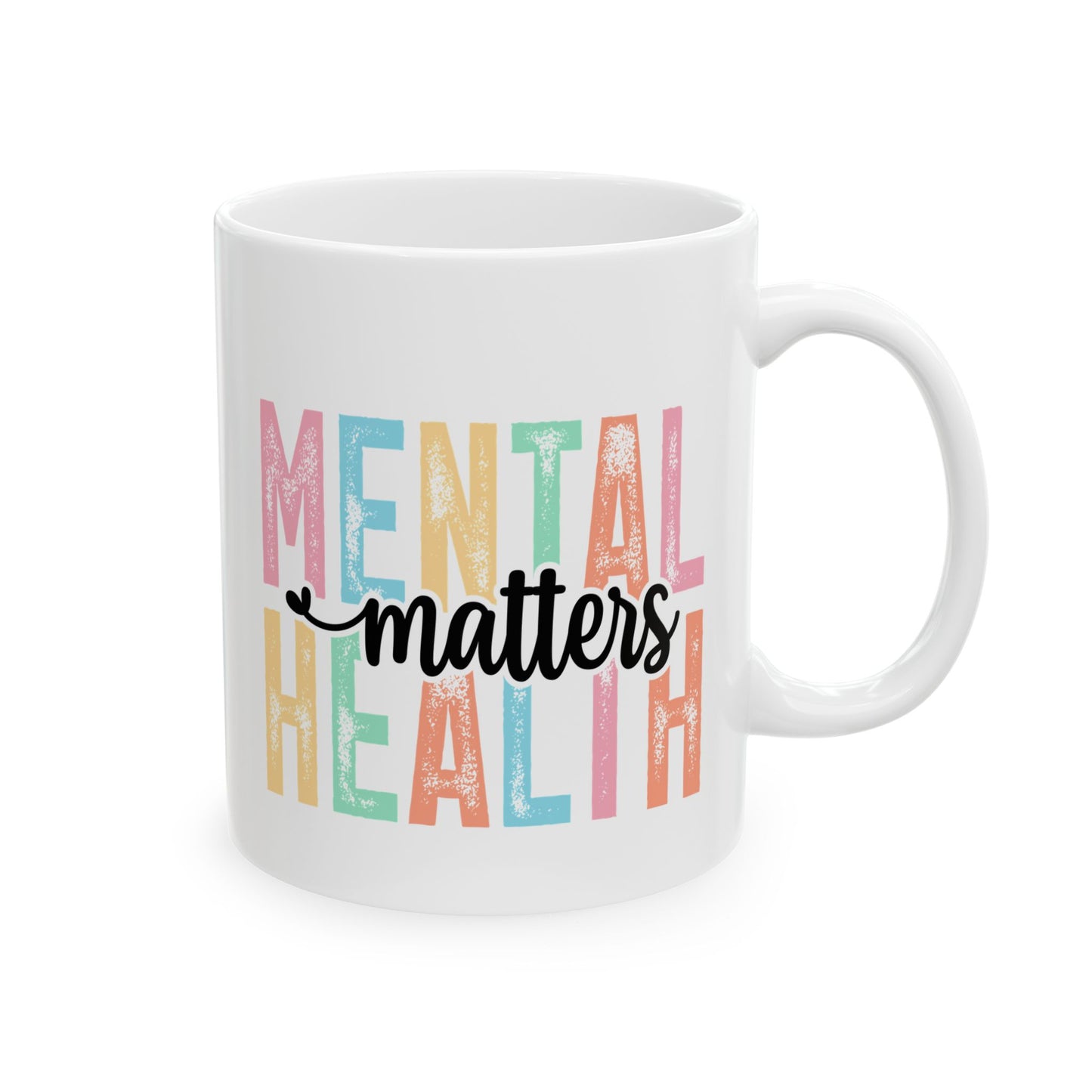 Mental Health Awareness Mug | Pastel Block Letter Design