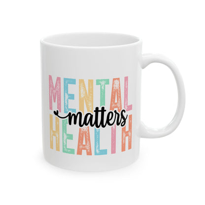 Mental Health Awareness Mug | Pastel Block Letter Design