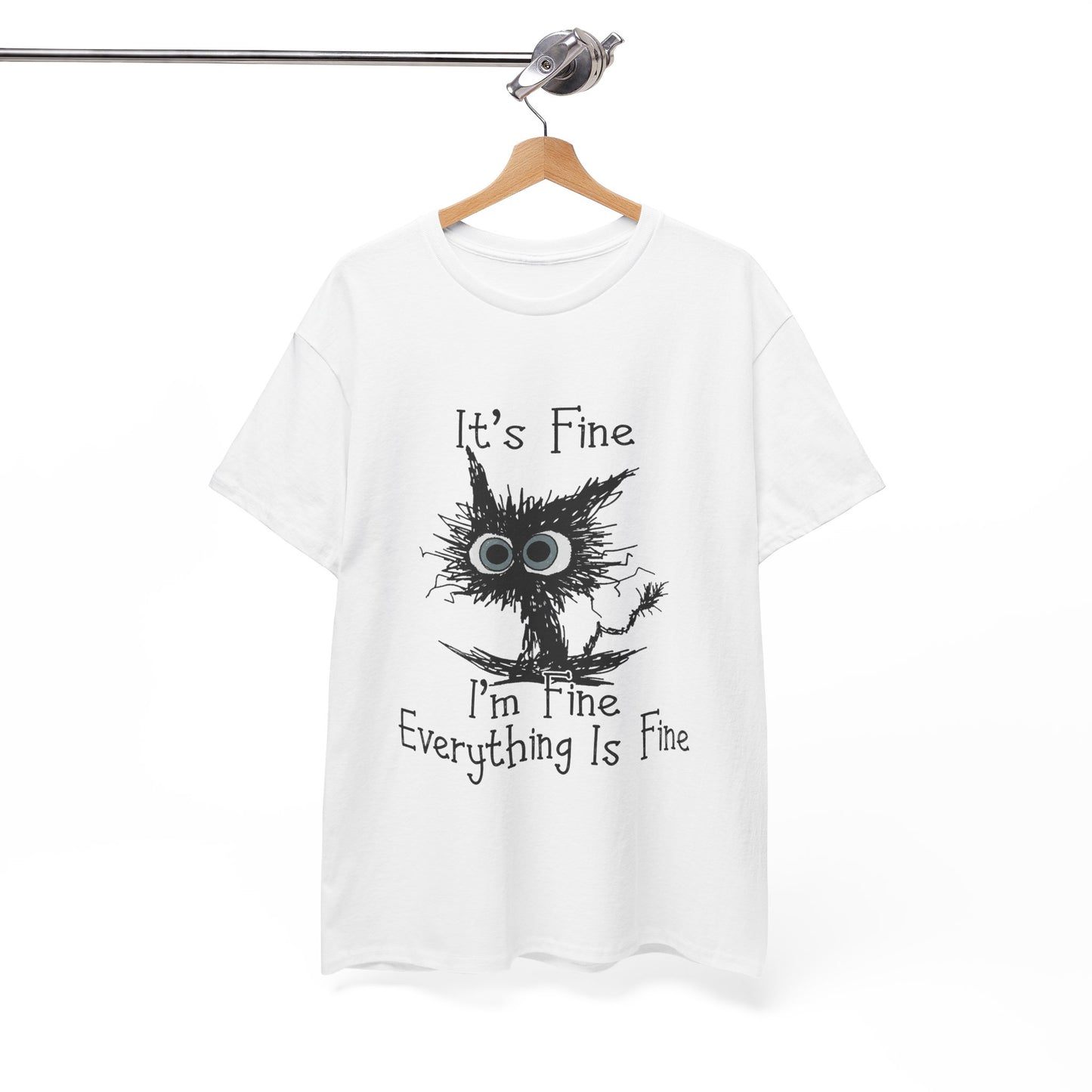 T-Shirt — "It's Fine" Funny Scruffy Owl Graphic Tee