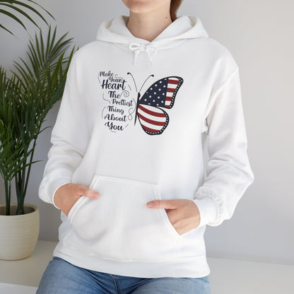 American Flag Butterfly Hoodie | Made with Heart, The Patriot Thing About You