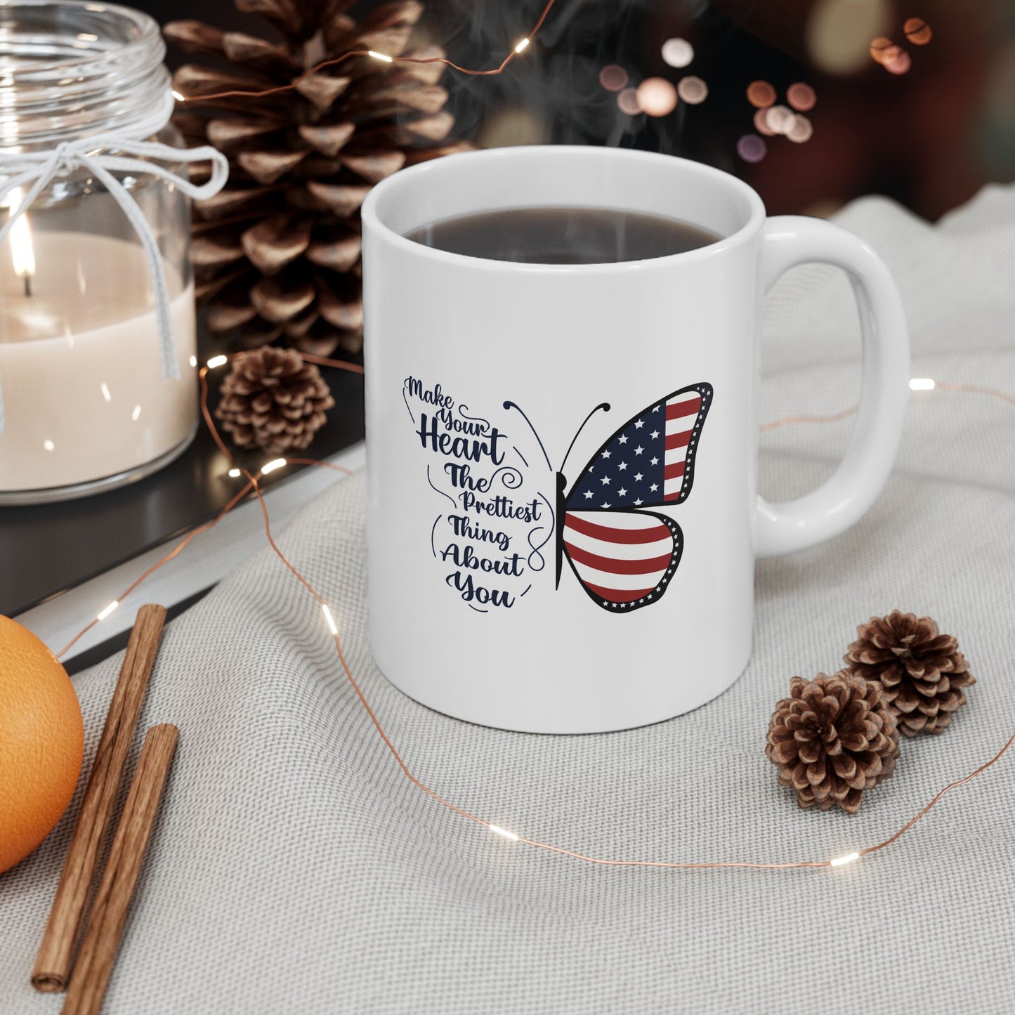 American Flag Cowboy Boot Mug | Patriotic Western Coffee Cup