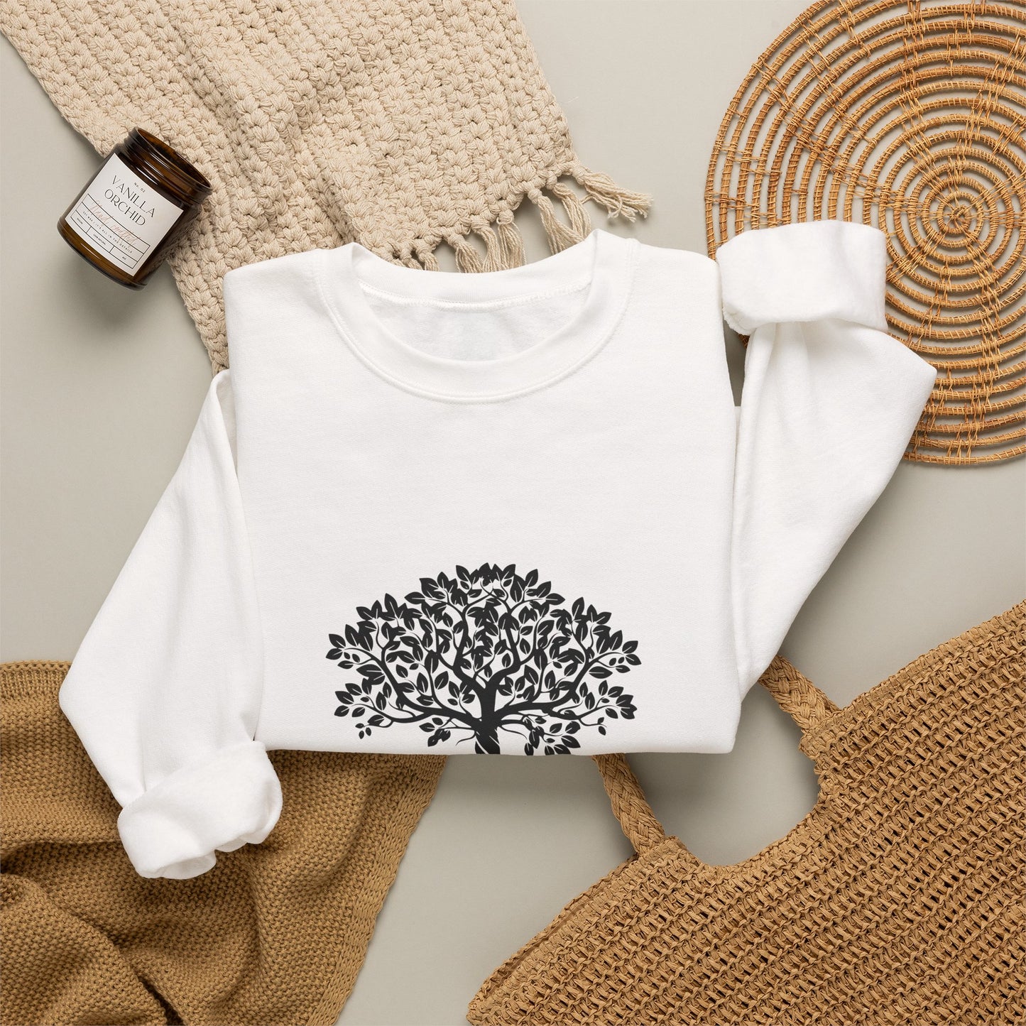 Tree of Life illustration Crewneck Sweatshirt | Rooted botanical design