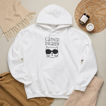 Catnip Dealer Hoodie | Cat Face with Sunglasses, Funny Cat Graphic