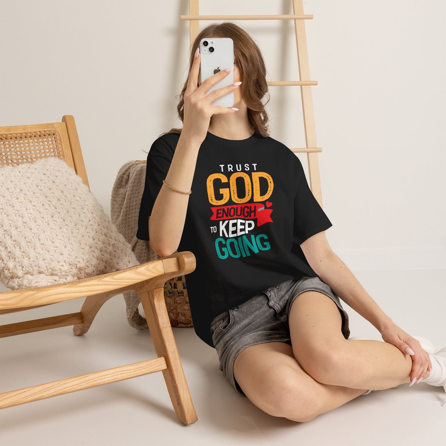 Trust God Enough to Keep Going T-Shirt | Inspirational Christian Faith Tee