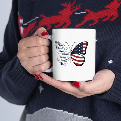 American Flag Cowboy Boot Mug | Patriotic Western Coffee Cup