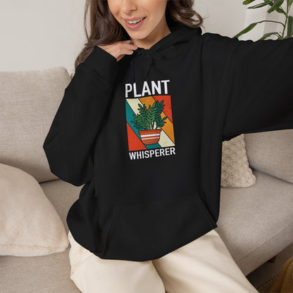 Plant Whisperer hoodie | Retro Houseplant Illustration, Botanical Lover Sweatshirt