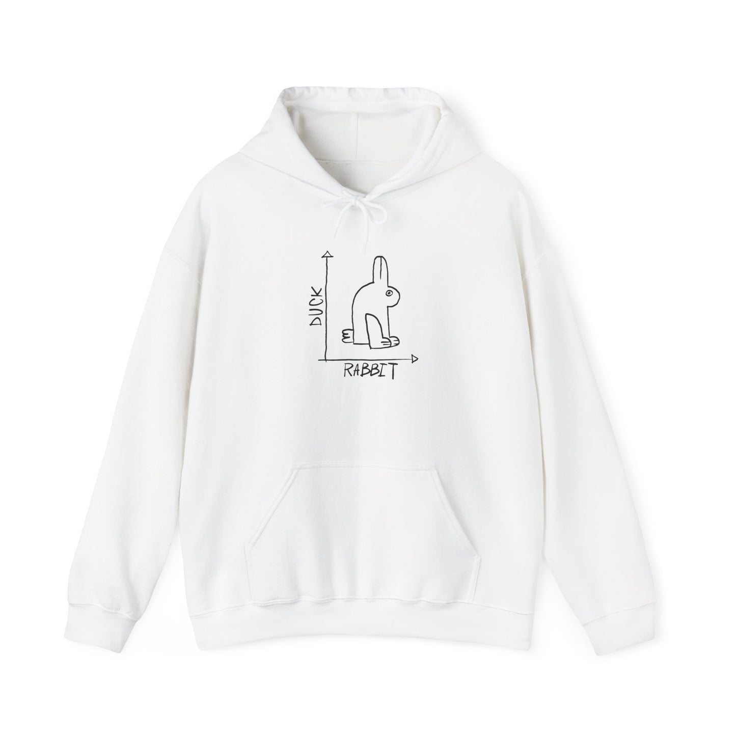 Funny Rabbit Diagram Hoodie | Cute Minimal Sketch Bunny Graph Hoodie