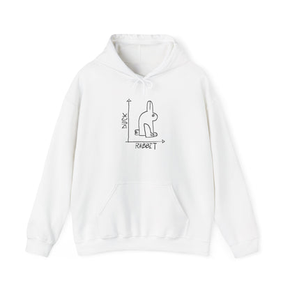 Funny Rabbit Diagram Hoodie | Cute Minimal Sketch Bunny Graph Hoodie