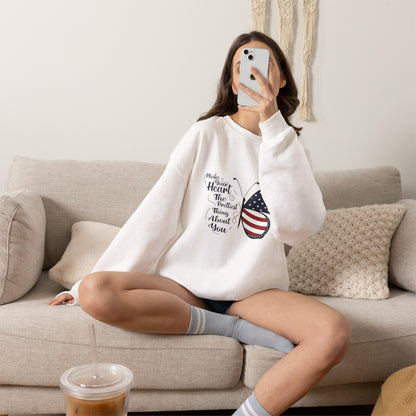 American Flag Butterfly sweatshirt | Patriotic butterfly design