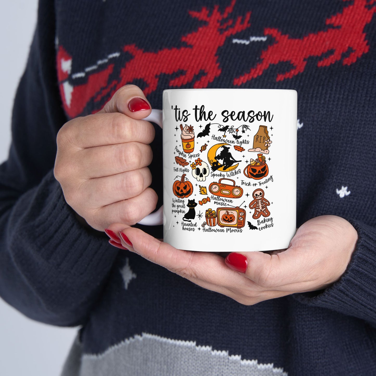 Tis the Season Halloween Cookie Stack Mug | Ceramic Mug