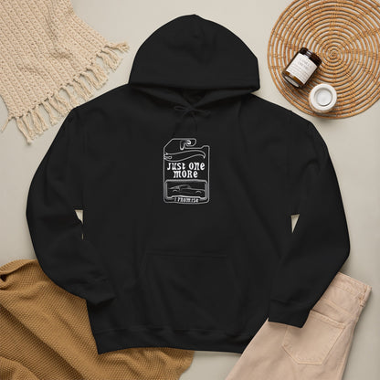 Just One More Cigarette Hoodie | Vintage Lighter Illustration, Smoking Graphic