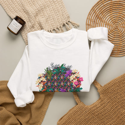 Floral Afro Woman sweatshirt | Botanical Portrait Crewneck