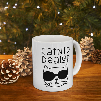 Cat Decaf Mug | Cute Black Cat Coffee Ceramic Mug
