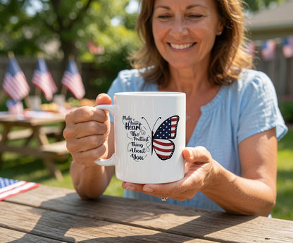American Flag Cowboy Boot Mug | Patriotic Western Coffee Cup