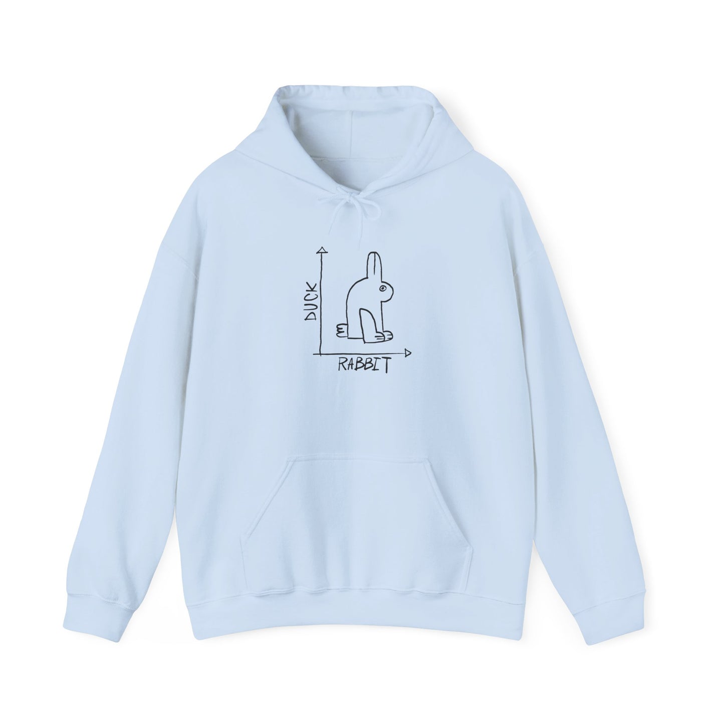 Funny Rabbit Diagram Hoodie | Cute Minimal Sketch Bunny Graph Hoodie